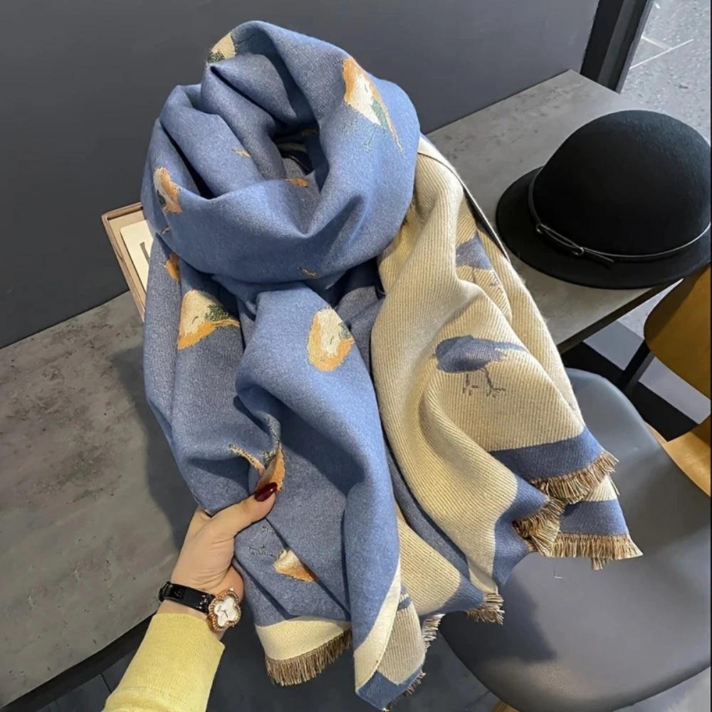 Aviary Breathable Bird Jacquard Shawl by Casa & Beyond