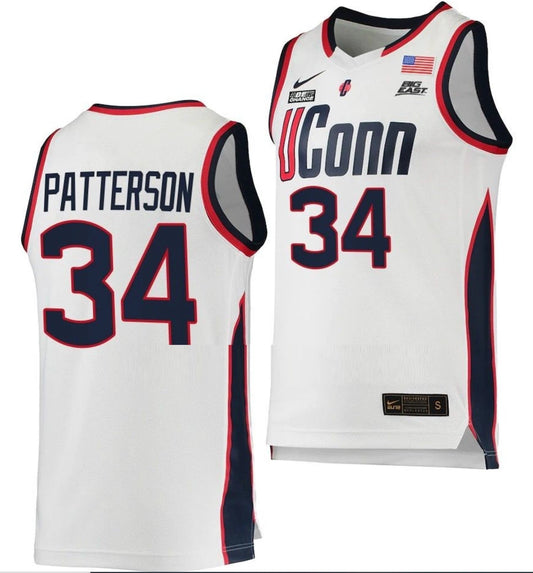 Ayanna Patterson Jersey UConn Huskies College Basketball White Replica #34 by My store basketball