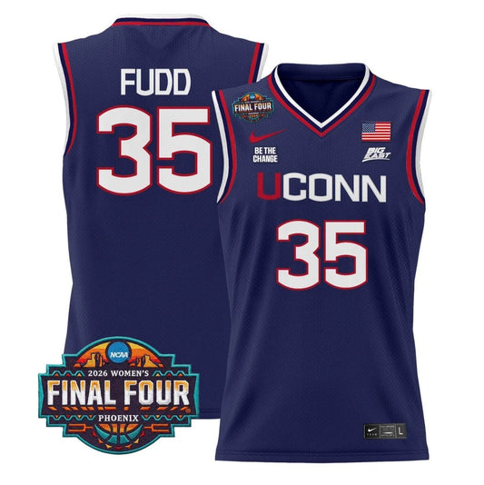 Azzi Fudd Jersey #35 UConn Huskies 2026 Tournament Final Four Stitched Navy by My store basketball