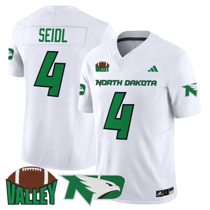 B.J. Fleming Jersey #4 North Dakota Fighting Hawks 2025 Stitched by My Store NCAA Football Jerseys