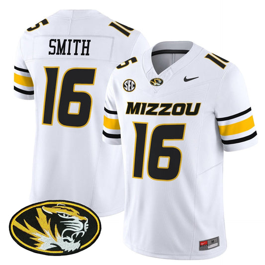Brad Smith Jersey #16 Missouri Tigers 2025 Vapor Limited Stitched White by My Store