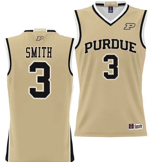 Braden Smith Jersey #3 Purdue Boilermakers NIL College Basketball Lightweight Gold by My store basketball