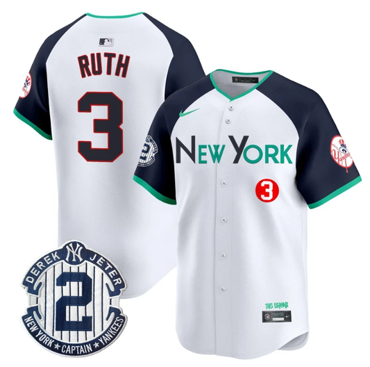 Babe Ruth Jersey #3 New York Yankees City Connect Vapor Premier Limited Stitched Alternate by My Store