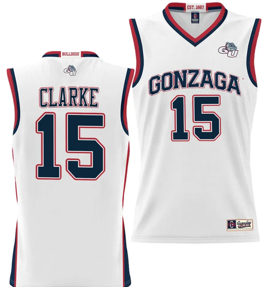 Brandon Clarke Jersey #15 Gonzaga Bulldogs NIL College Basketball Lightweight White by My store basketball