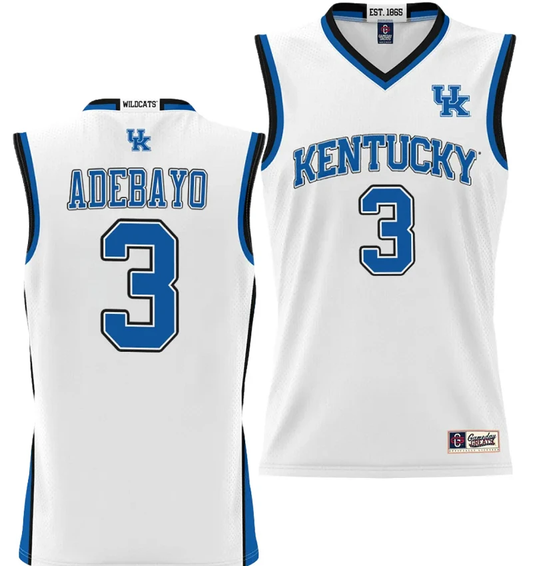 Bam Adebayo Jersey #3 Kentucky Wildcats NIL College Basketball Lightweight White by My store basketball
