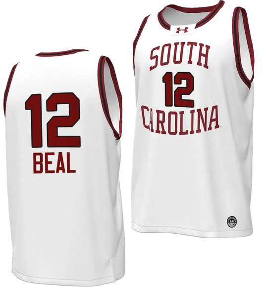 Brea Beal Jersey #12 South Carolina Gamecocks Basketball Throwback Replica White by My store basketball