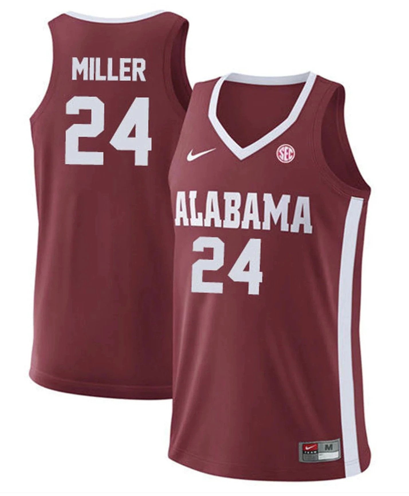 Brandon Miller Jersey Alabama Crimson Tide College Basketball Replica Crimson #24 by My store basketball