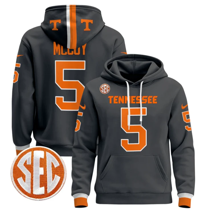 Bru McCoy Hoodie #5 Tennessee Volunteers Pullover Stitched by Hoodie Pullover