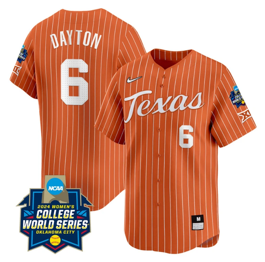 Bella Dayton Jersey #6 Texas AM Aggies 2024 College World Series Patch Vapor Premier Limited NCAA Baseball Stitched Pinstripe Orange by My Store