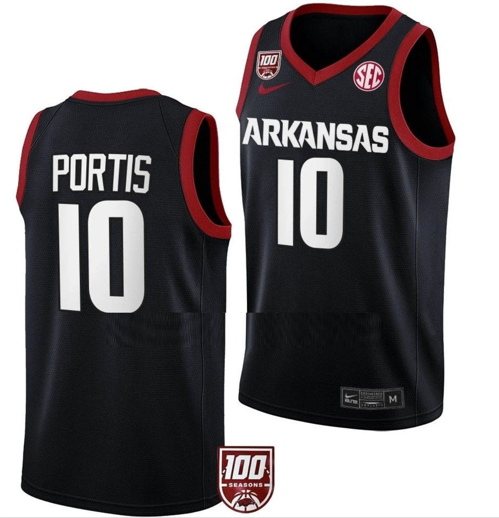 Bobby Portis Jersey Arkansas Razorbacks College Basketball 100 Season #10 by My store basketball