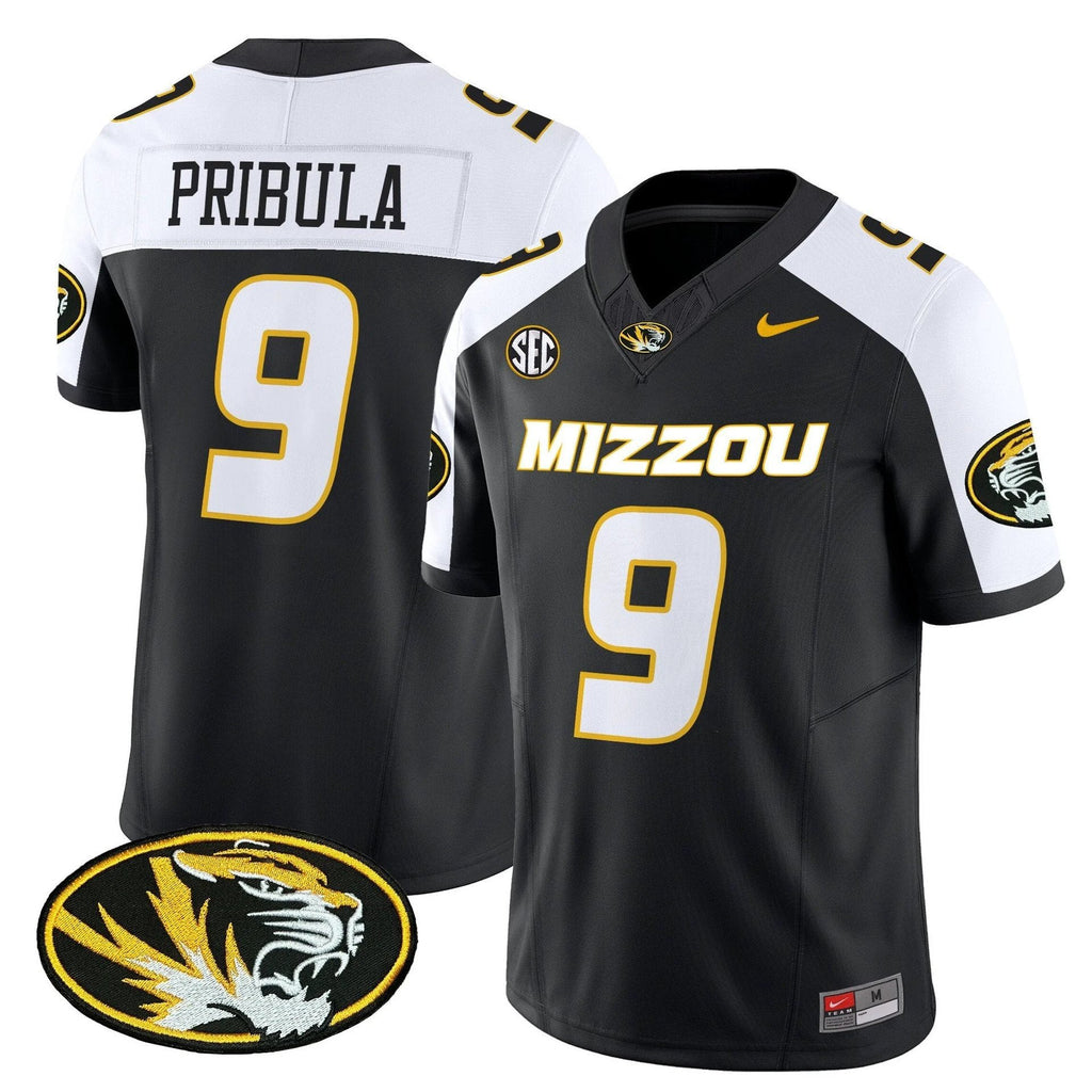 Beau Pribula Jersey #9 Missouri Tigers 2025 Vapor Limited Stitched Black Alter by My Store