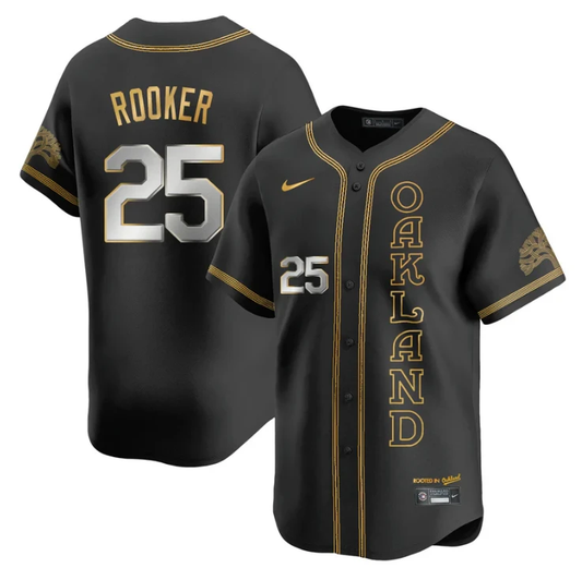 Brent Rooker Jersey #25 Oakland Athletics City Connect Concept Stitched Black Gold by My Store