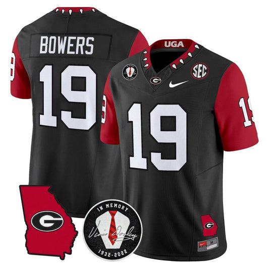 Brock Bowers Jersey #19 Georgia Bulldogs 2025 Limited Stitched Black by My Store NCAA Football Jerseys