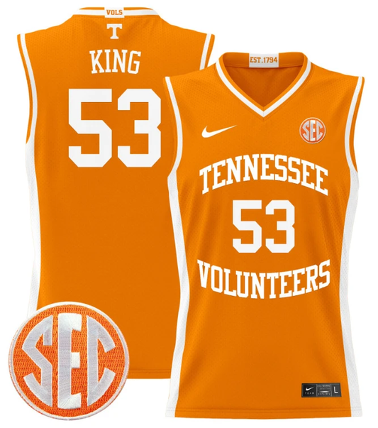 Bernard King Jersey #53 Tennessee Vols 2024 Lightweight Basketball Orange by My store basketball