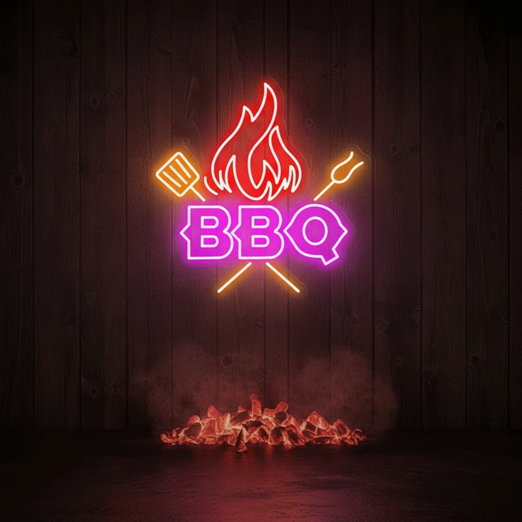 BBQ Neon Signs Led Neon Sign Party Decor Neon Sign by Neonchics