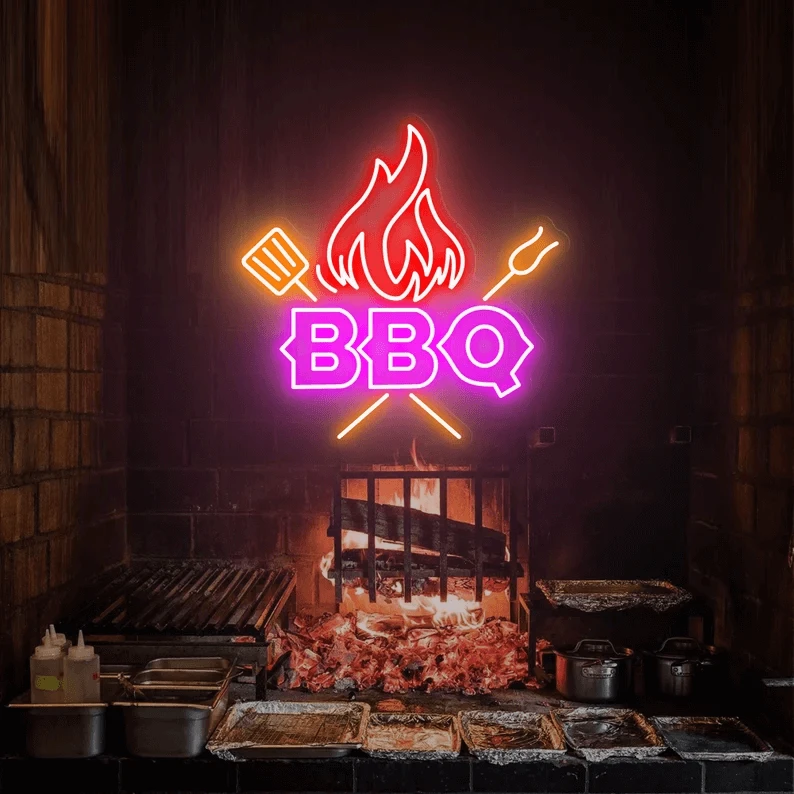 BBQ Neon Signs Led Neon Sign Party Decor Neon Sign by Neonchics