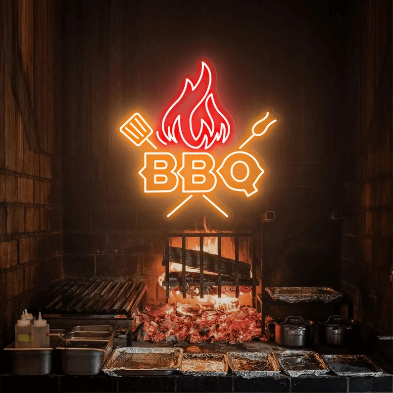 BBQ Neon Signs Led Neon Sign Party Decor Neon Sign by Neonchics
