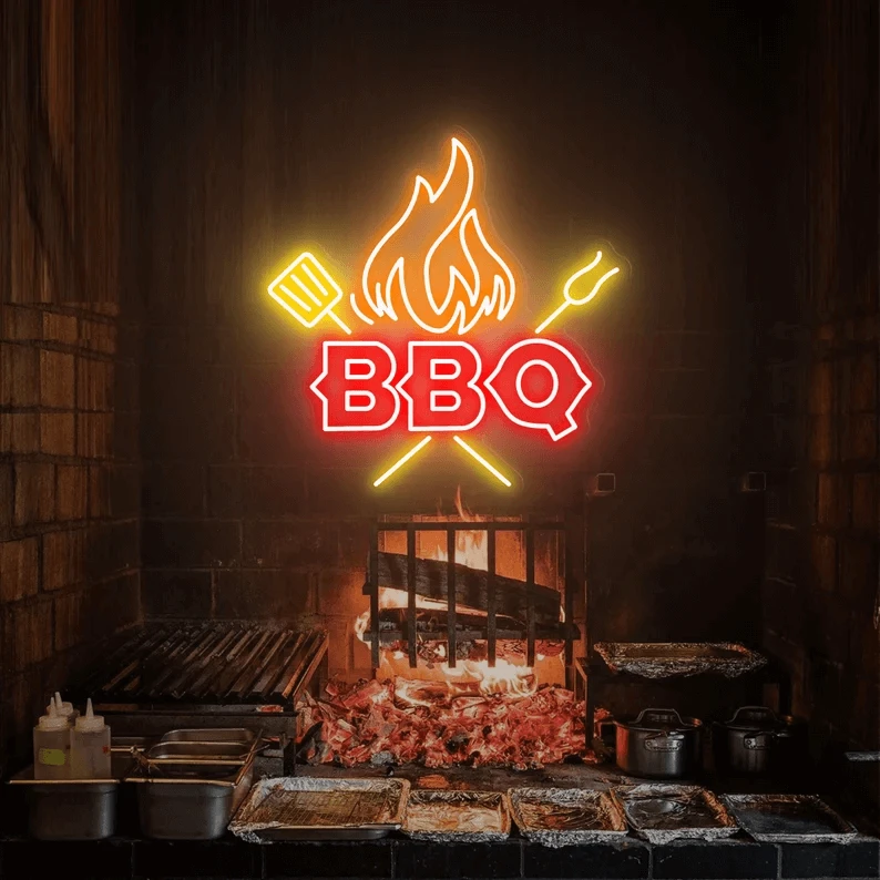 BBQ Neon Signs Led Neon Sign Party Decor Neon Sign by Neonchics