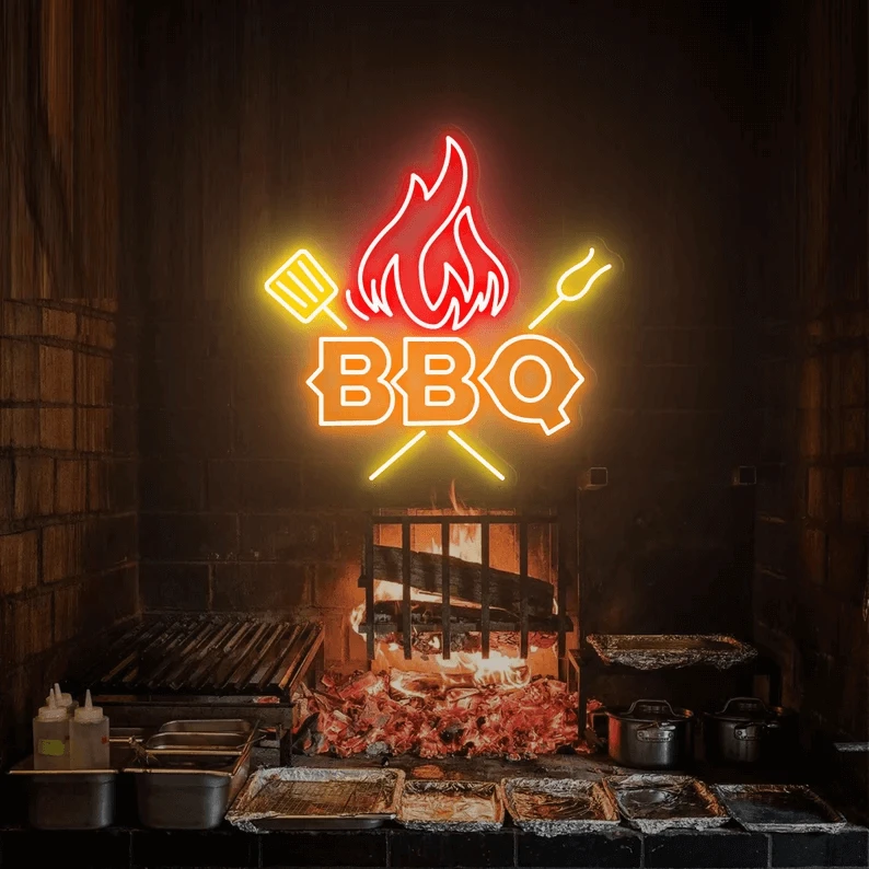 BBQ Neon Signs Led Neon Sign Party Decor Neon Sign by Neonchics