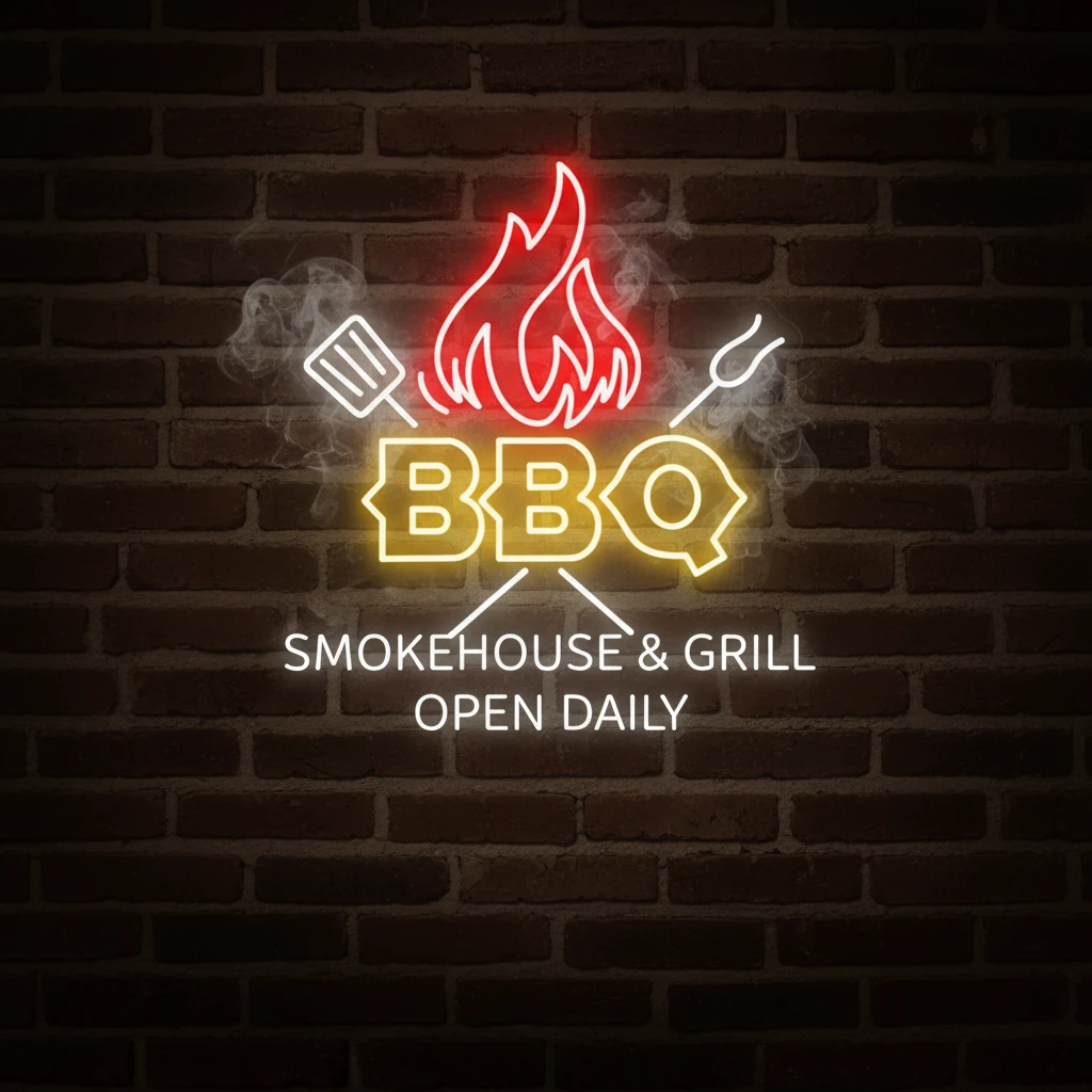 BBQ Neon Signs Led Neon Sign Party Decor Neon Sign by Neonchics