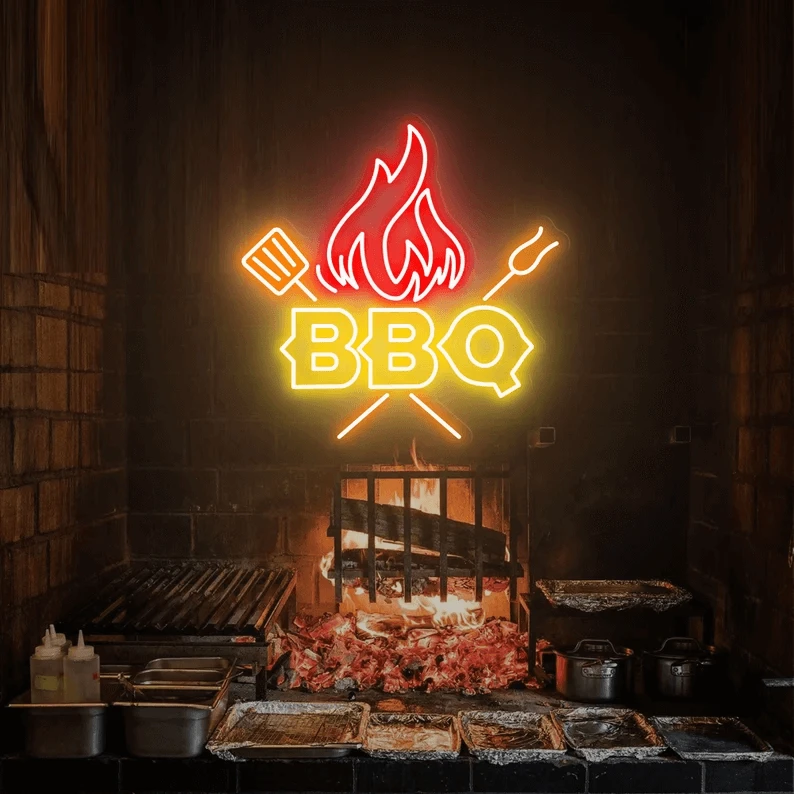BBQ Neon Signs Led Neon Sign Party Decor Neon Sign by Neonchics