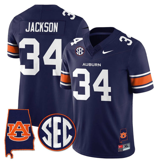 Bo Jackson Jersey #34 Auburn Tigers Alabama Patch Vapor Stitched Navy by My Store NCAA Football Jerseys