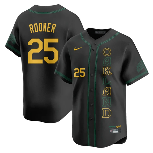 Brent Rooker Jersey #25 Oakland Athletics City Connect Concept Stitched Black by My Store