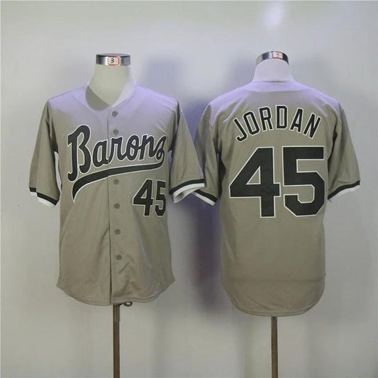Birmingham Barons #45 Michael Jordan Movie Baseball Jersey Grey by My Store