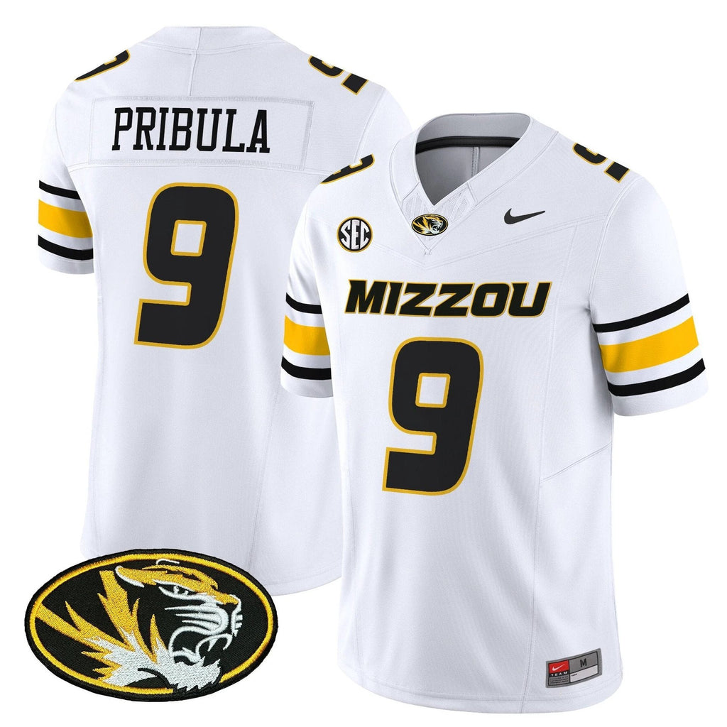 Beau Pribula Jersey #9 Missouri Tigers 2025 Vapor Limited Stitched White by My Store