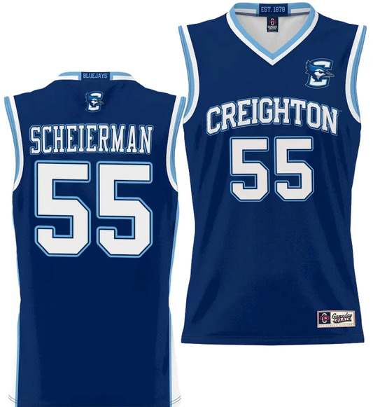 Baylor Scheierman Jersey #55 Creighton Bluejays College NIL Basketball Lightweight Blue by My store basketball
