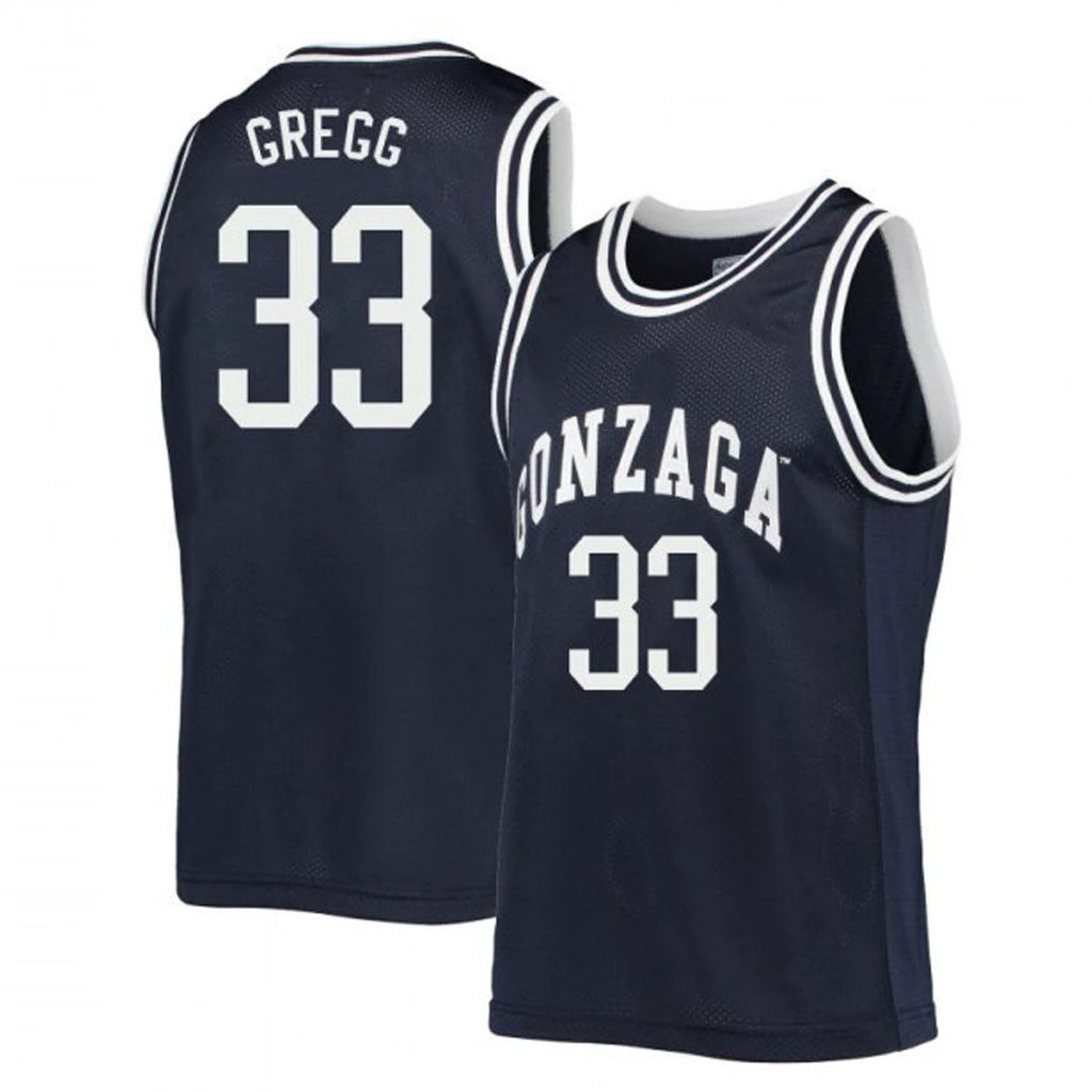 Ben Gregg Jersey Gonzaga Bulldogs College Basketball Navy #33 by My store basketball