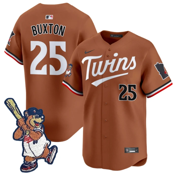 Byron Buxton Jersey #25 Minnesota Twins T.C. Bear Patch Vapor Premier Limited Stitched by My Store