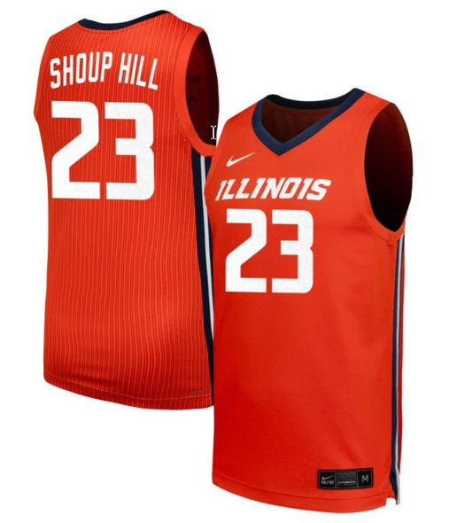 Brynn Shoup Hill Jersey #23 Illinois Fighting Illini NIL Basketball Orange by My store basketball
