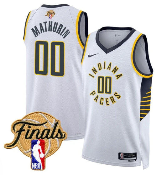 Bennedict Mathurin Jersey #00 Indiana Pacers 2025 Finals Swingman Stitched Association by My store basketball