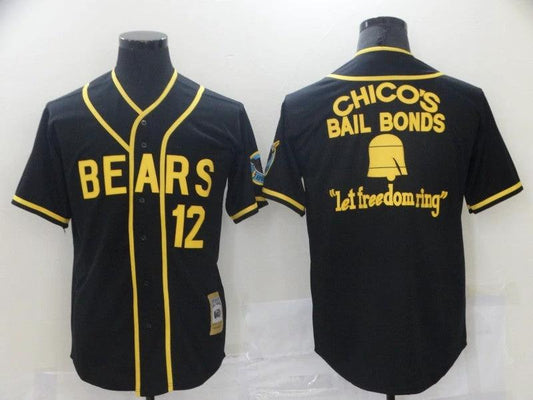 Bad News Bears Jersey Movie 1976 Chico's Bail Bonds 12 Tanner Boyle Movie Baseball Jersey Black by My Store