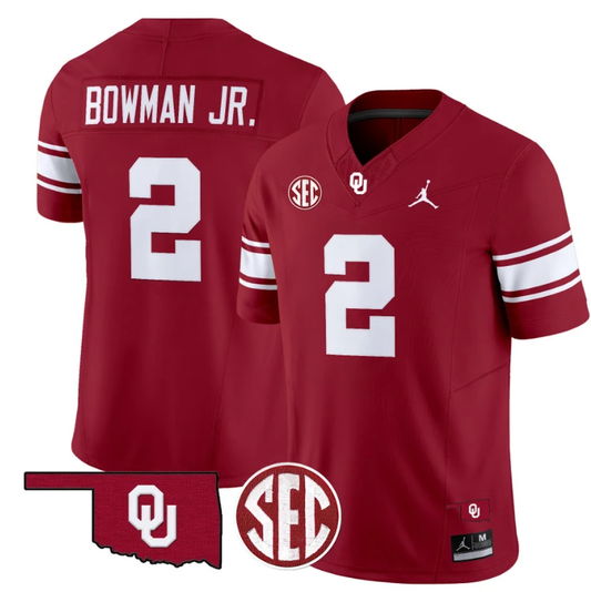 Billy Bowman Jr Jersey #2 Oklahoma Sooners Football Throwback Vapor Limited Stitched Crimson by My Store