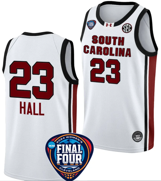 Bree Hall Jersey #23 South Carolina Gamecocks Basketball 2024 NCAA March Madness Final Four White by My store basketball