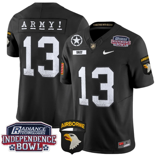 Bryson Daily Jersey #13 Army Black Knights Independence Bowl Patch Black by My Store