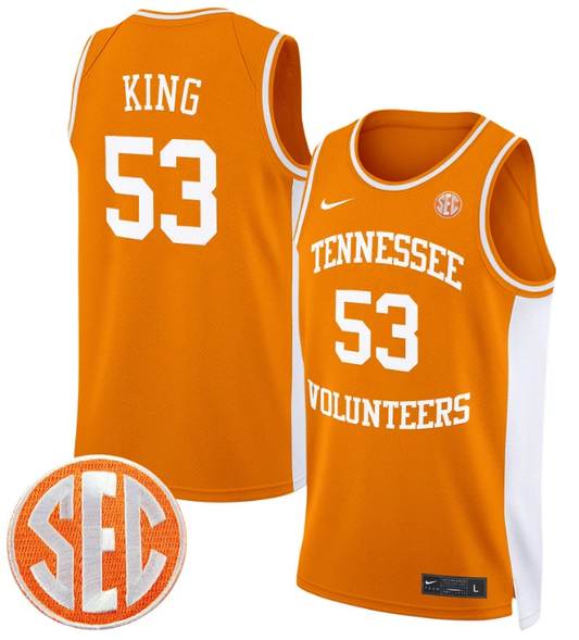 Bernard King Jersey #53 Tennessee Vols 2024 Swingman Basketball Orange by My store basketball