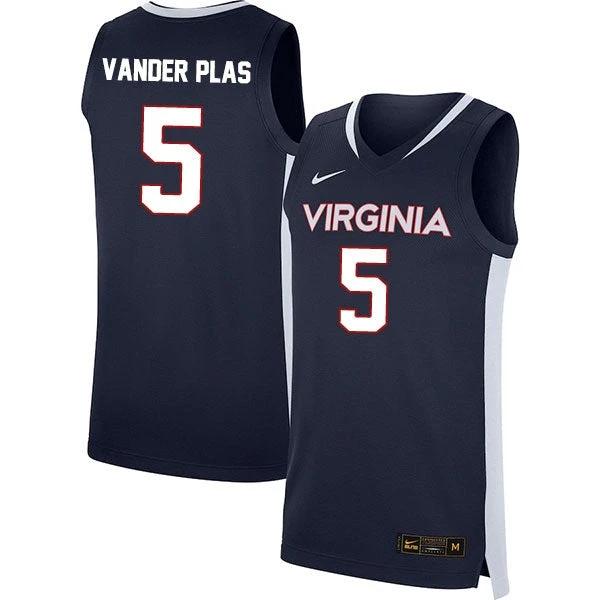 Ben Vander Plas Jersey #5 Virginia Cavaliers College Basketball Stitched Navy by My store basketball