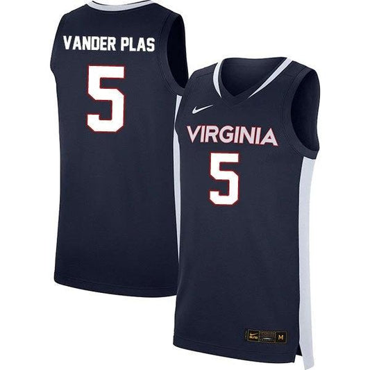Ben Vander Plas Jersey #5 Virginia Cavaliers College Basketball Stitched Navy by My store basketball