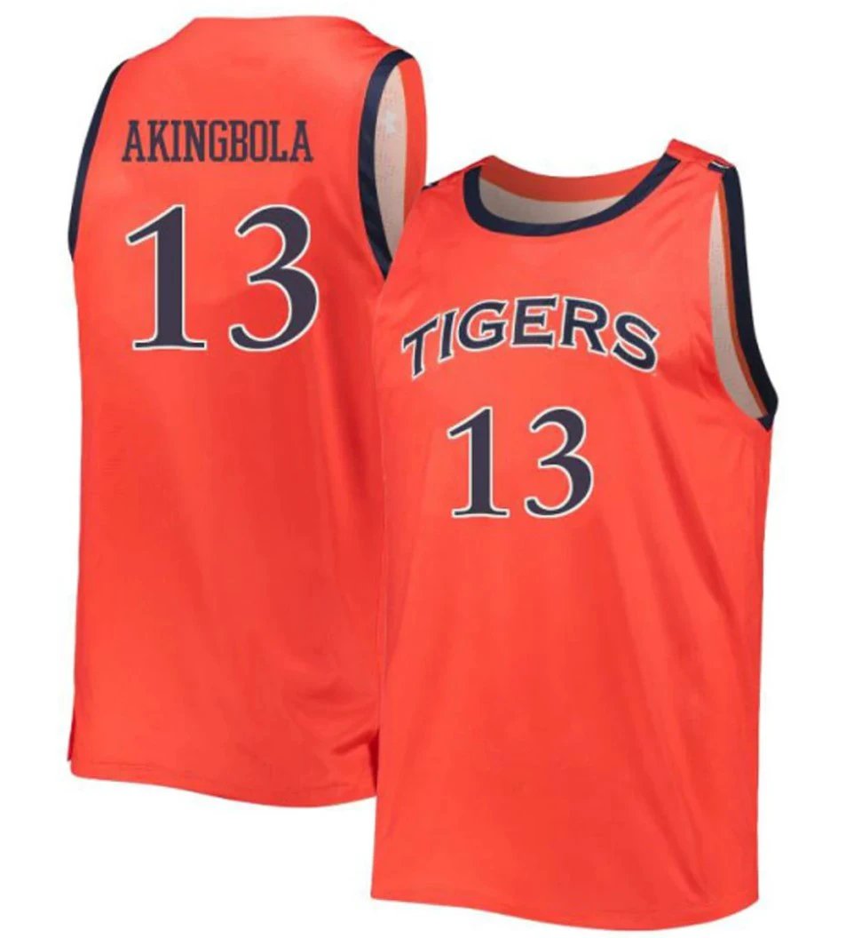 Babatunde Akingbola Jersey Auburn Tigers College Basketball #13 by My store basketball