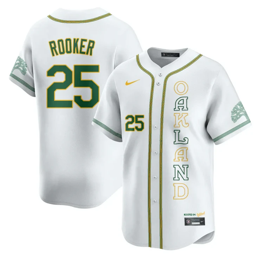 Brent Rooker Jersey #25 Oakland Athletics City Connect Concept Stitched White by My Store