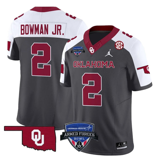 Billy Bowman Jr Jersey #2 Oklahoma Sooners 2025 Armed Forces Bowl Patch Special by My Store