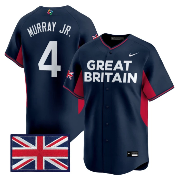 BJ Murray Jr Jersey #4 Team Great Britain 2026 World Baseball Stitched by My Store
