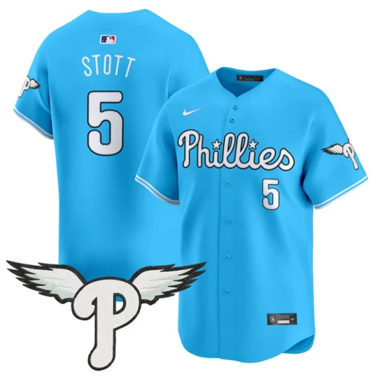 Bryson Stott Jersey #5 Philadelphia Phillies 2025 Vapor Premier Limited Stitched Light Blue by My Store