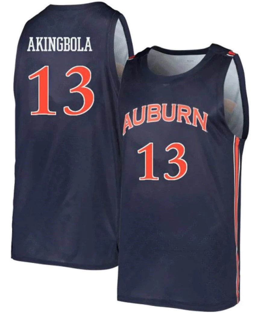 Babatunde Akingbola Jersey Auburn Tigers College Basketball #13 by My store basketball