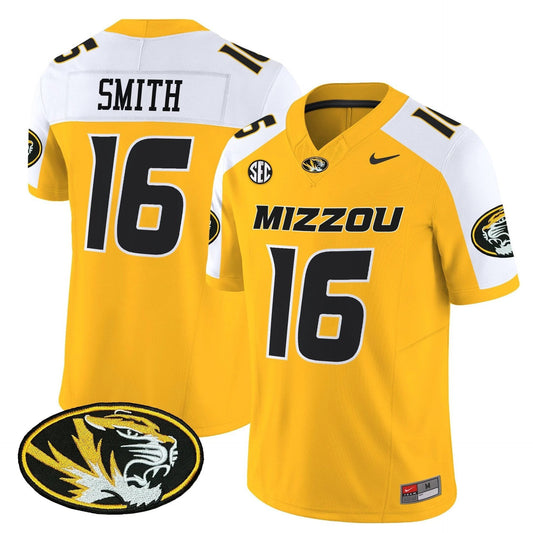 Brad Smith Jersey #16 Missouri Tigers 2025 Vapor Limited Stitched Gold Alter by My Store