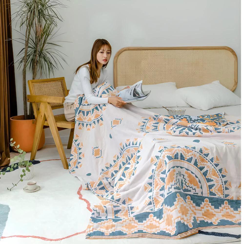 Rustic Wanderer Cotton Blanket by Casa & Beyond