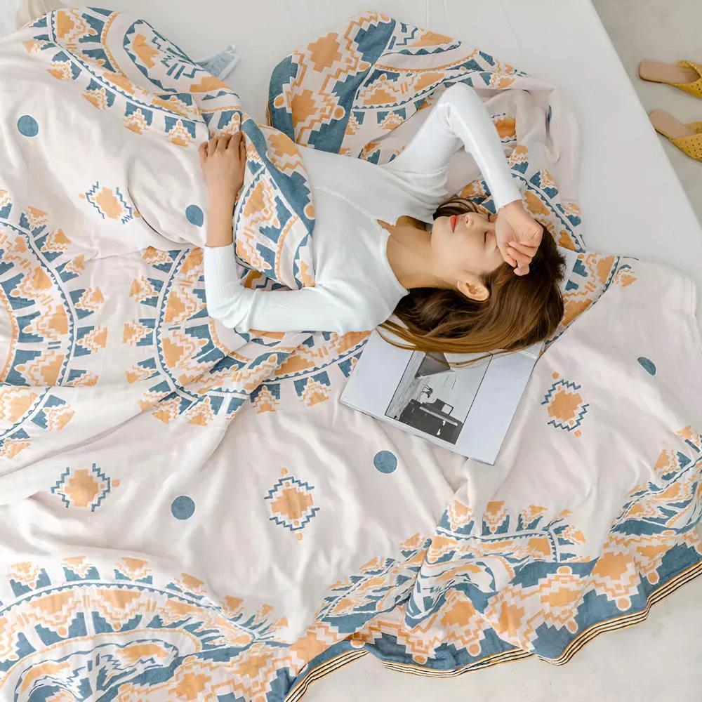Rustic Wanderer Cotton Blanket by Casa & Beyond